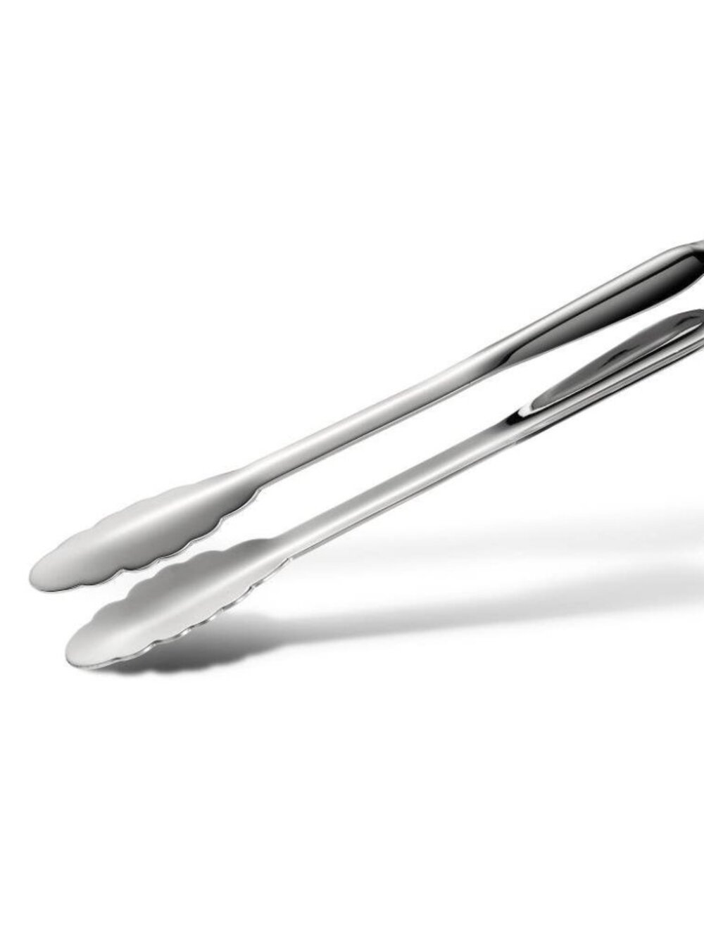 All-Clad Stainless Steel Silver Locking Tongs, 12 inch